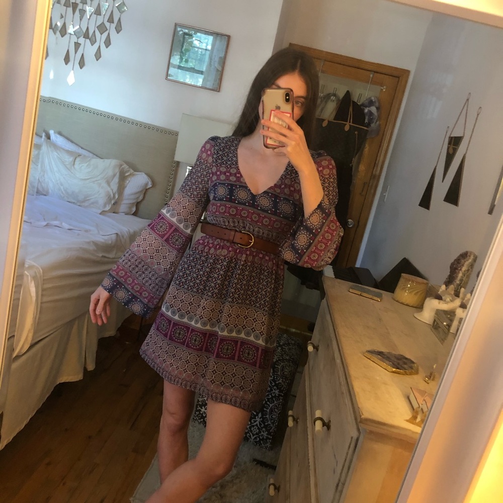 Design Lab Lord and Taylor Purple boho dress S - Picture 3 of 7